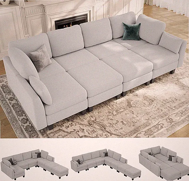 Sectional Sleeper Sofa 8 Seaters Modular Sleeper Sofa Couch