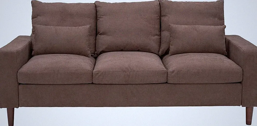 Sectional Sofa 3 Seat Couch Modern Sofa W/ Solid Wood Legs Couches Sofas