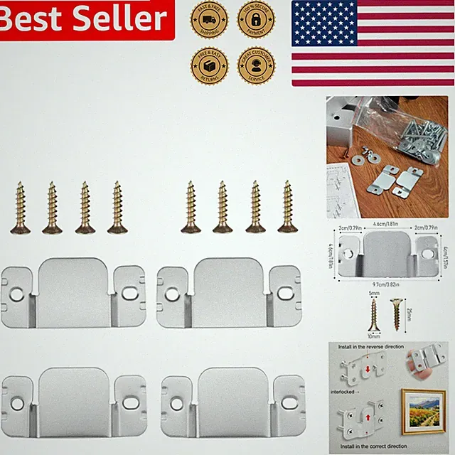 Sectional Sofa Connectors 4 Pcs Heavy-Duty Metal Interlocking Furniture Clips...