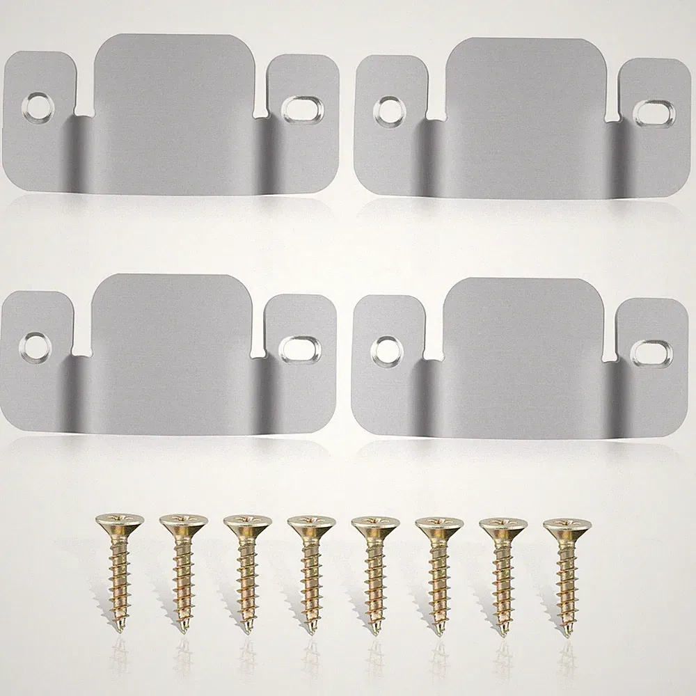 Sectional Sofa Couch Connector Brackets Furniture Connectors Silver 4 Pieces