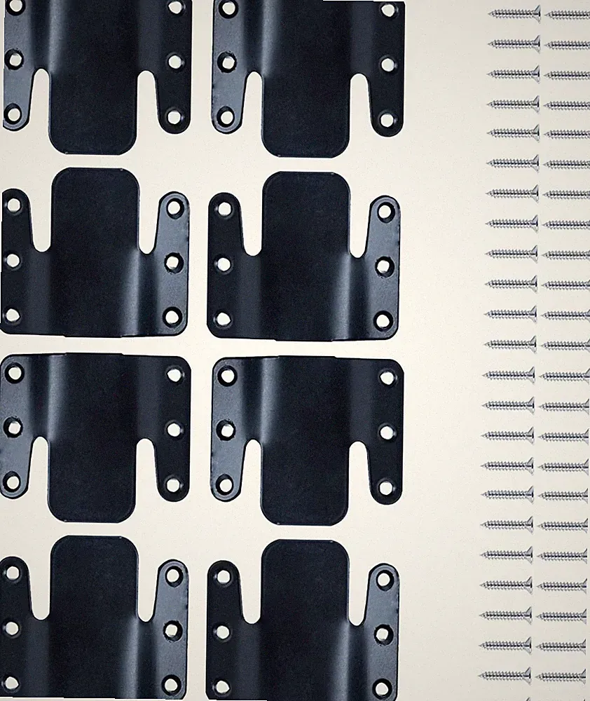 Sectional Sofa Couch Connector Brackets with Hardware 4 Sets 8 Pc Steel