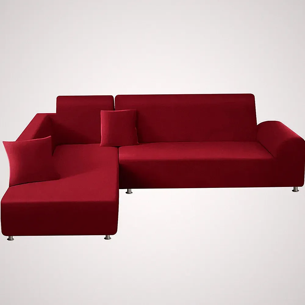Sectional Sofa Covers 2 Pcs Stretch Couch Slipcover for L Shape Couch Chaise...
