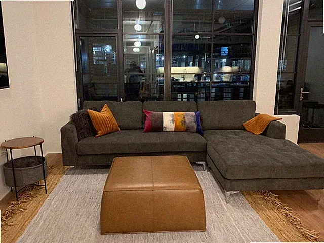Sectional Sofa Grey Right Facing