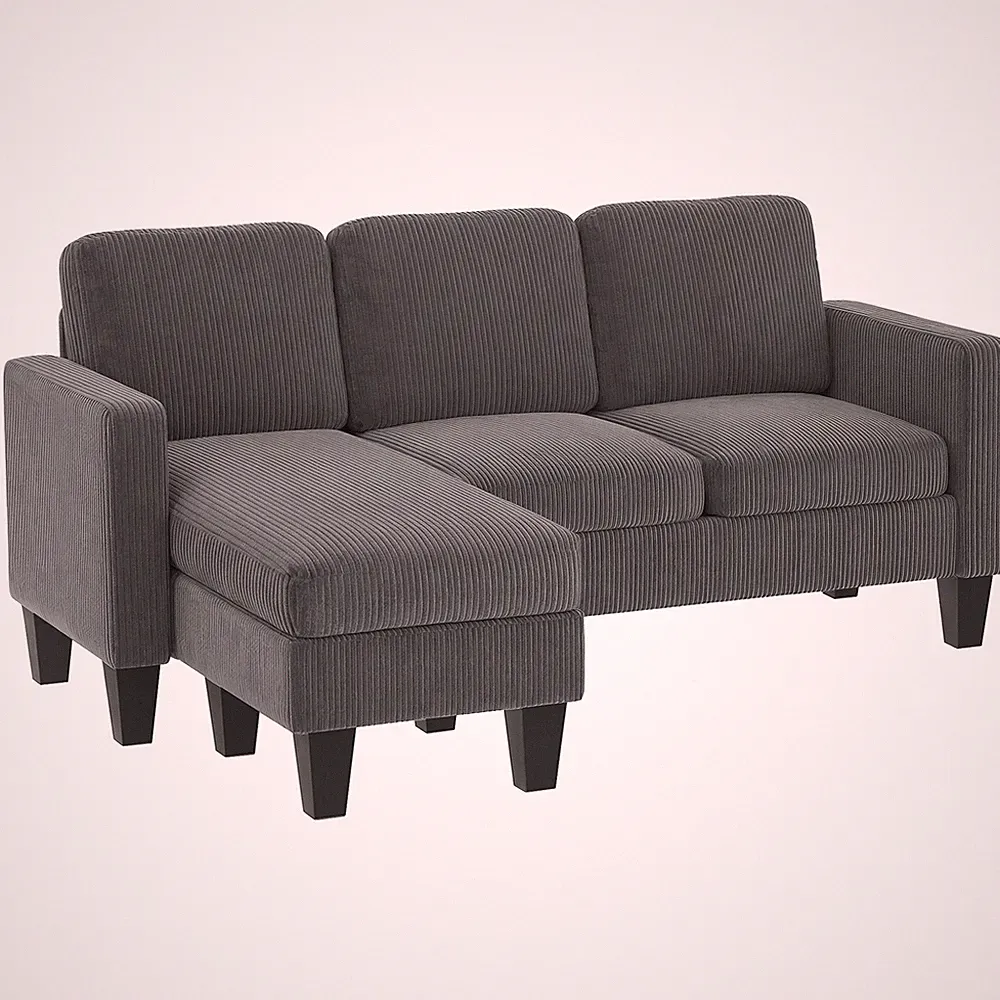 Sectional Sofa, L Shaped Couch with Reversible Chaise Refurbished
