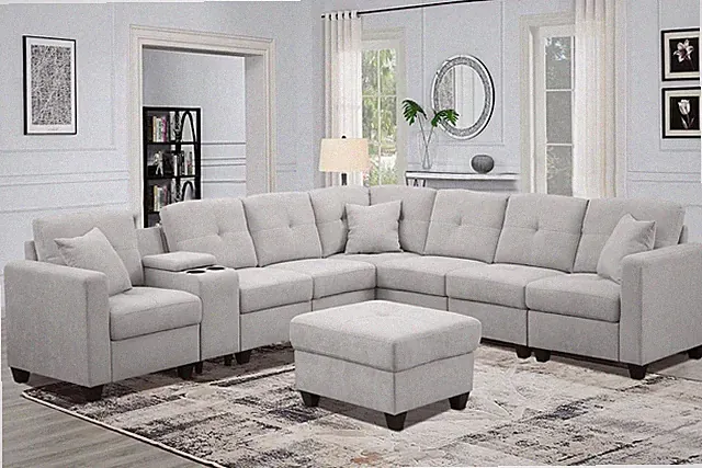 Sectional Sofa, LIGHTGREY