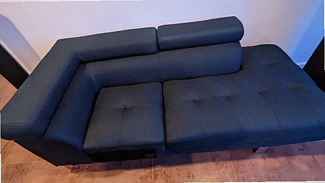 Sectional sofa Linen dark blue (Opened )