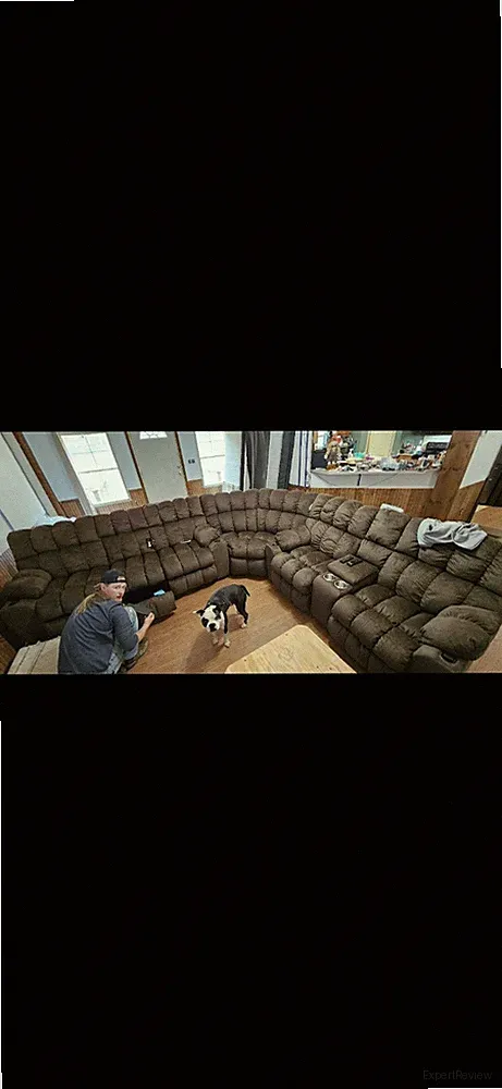 Sectional Sofa/Manual Recline/ Massage/Table/Lights/Cup Holders/Storage/No Flaws