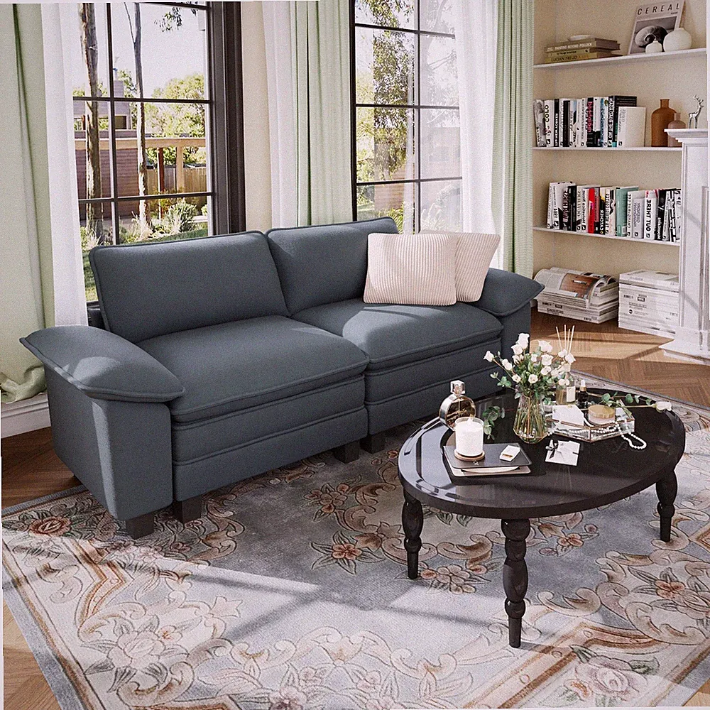 Sectional Sofa Set Chenille Cloud Couch Living Room Convertible Indoor Modular