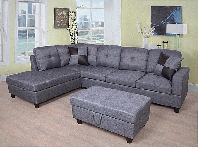 Sectional Sofa Set, Gray