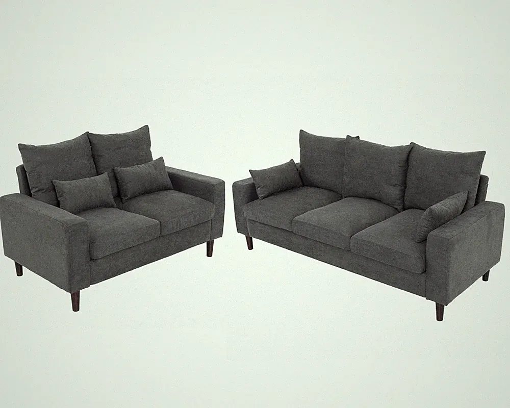 Sectional Sofa Set L-Shaped Couch Living Room Convertible Indoor Modular