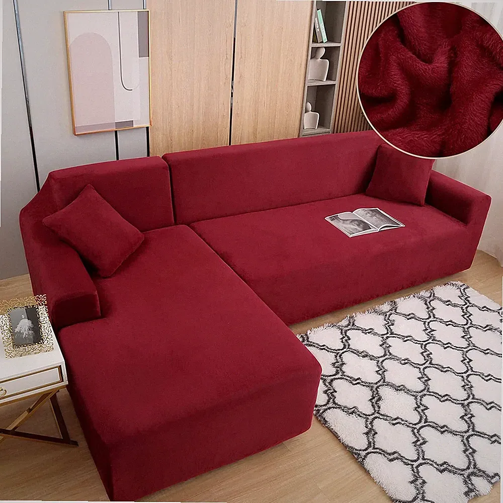 Sectional Sofa Slipcovers L Shape Couch Cover 3 + 3 Seaters Furniture Protector
