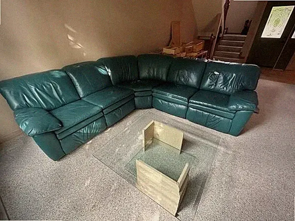 Sectional sofa with coffe table