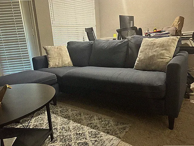 Sectional Sofa with Movable Ottoman