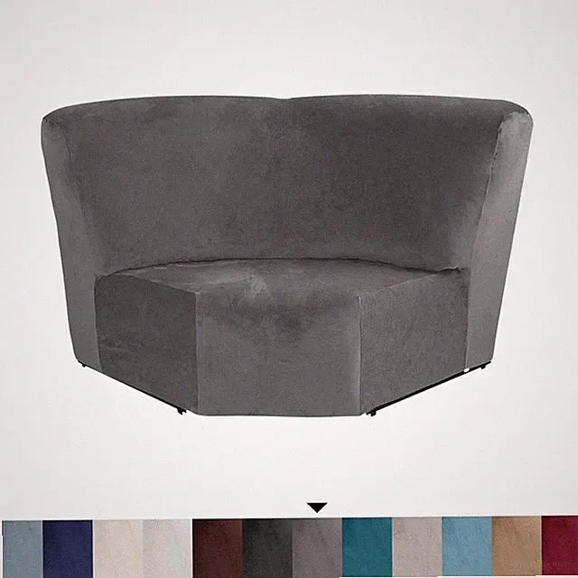 Sectional Velvet Couch Cover Corner L Shaped Slipcover Recliner Stretch Covers