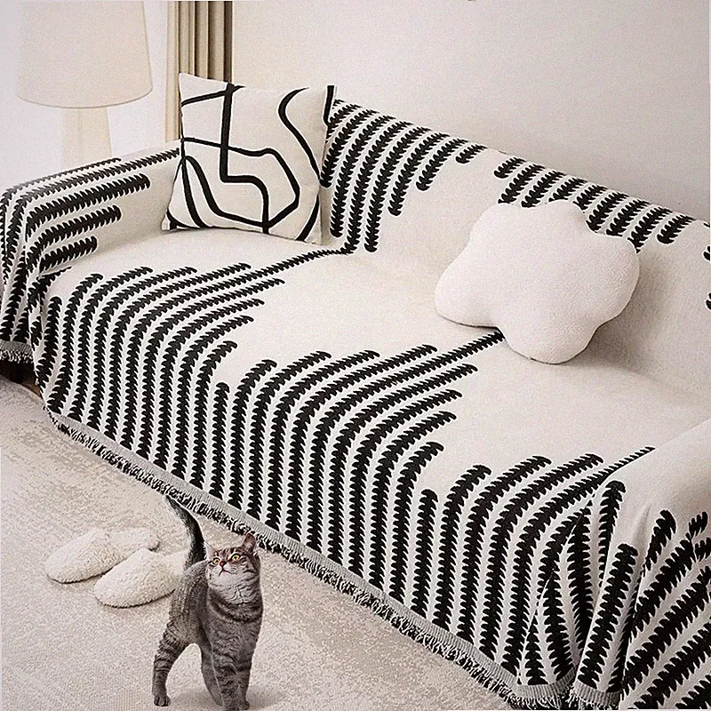 Sederikun Sofa Covers Washable Sectional Tassel Sofa Covers Loveseat Covers