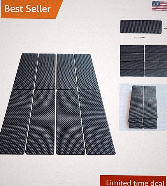 Self-Adhesive Non-Slip Furniture Protectors - 8 Rectangular Pads for Stability