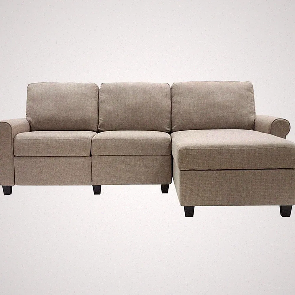 Serta at Home Copenhagen Right Facing Reclining Sectional in Beige