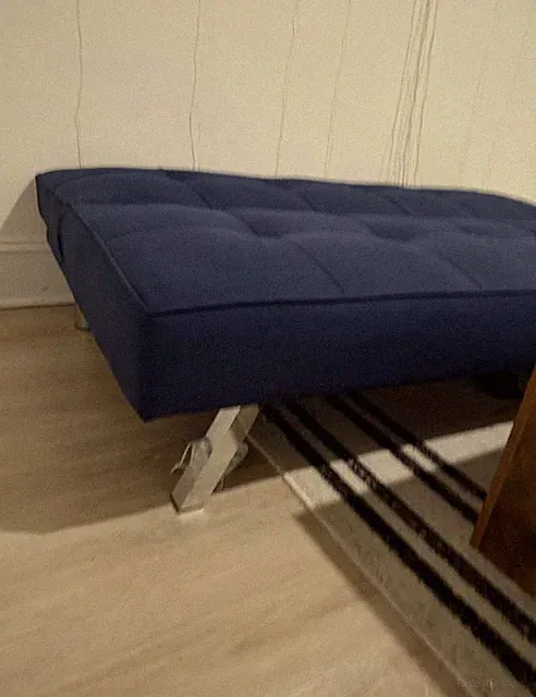 Serta Chelsea Modern Full Futon, Blue Fabric