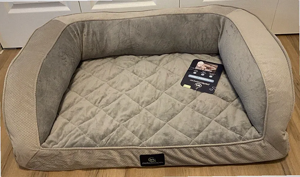 Serta Orthopedic Quilted Couch Dog Bed for Pets Gray (Large) NWT