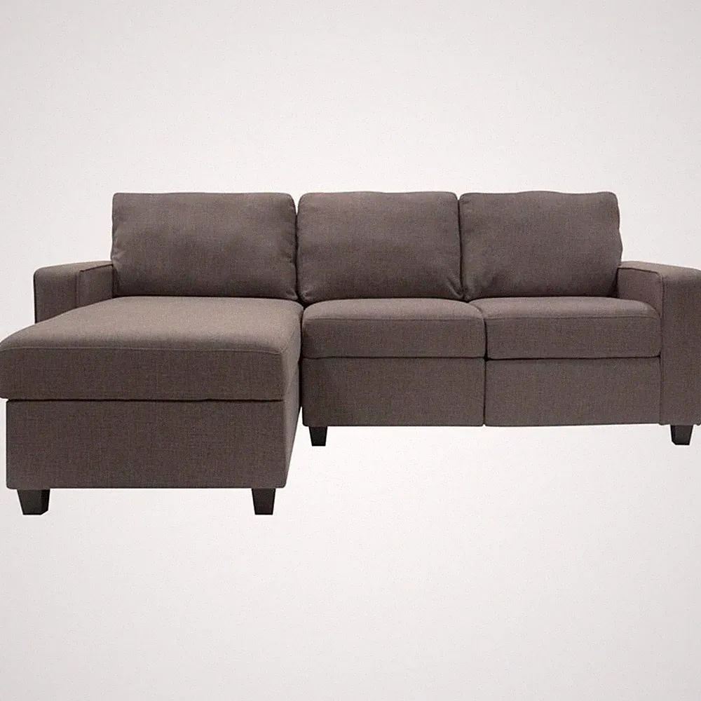 Serta Palisades Reclining Sectional Sofa with Left Storage Chaise Gray
