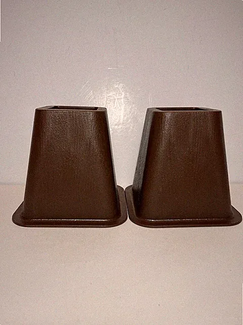 Set/2 Brown 6" Chair Couch Bed Risers Heavy Duty
