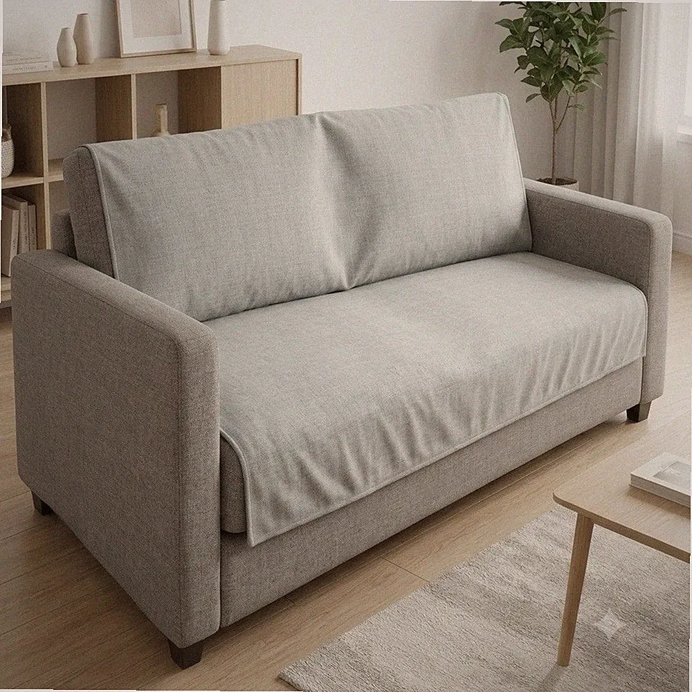Set of 2 for 1 Couch Gray Sofa Covers Non-Slip Furniture Protectors 36“x72“ New