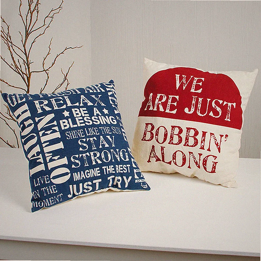 Set of 2 Nautical Themed Throw Pillows Sofa Couch Sectional Bed Settee Beach sea