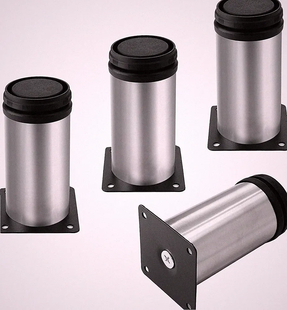 Set of 4 Stainless Steel Furniture Legs Kitchen Cabinet Sofa Bed Feet Adjustable