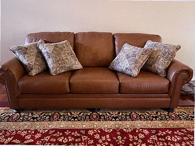 Set of 6 NEW Square Throw Pillows 20 x 20 Beige/Brown Geometric Piped Zip Fill