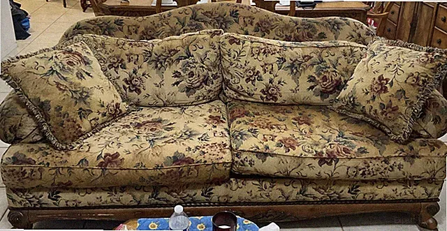 Set of vintage upholstered couches