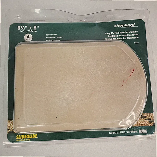 Shepherd Plastic Rectangle Slide Glide Gray Furniture Slider
