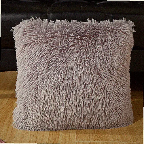 Short Plush Pillow Sofa Decoration Pillow Cover Home Bedside Cushion Supplies
