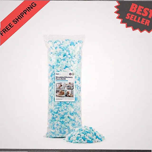 Shredded Memory Foam Refill 3 lb Cooling Gel Infused Pillow, Dog Bed Cushion