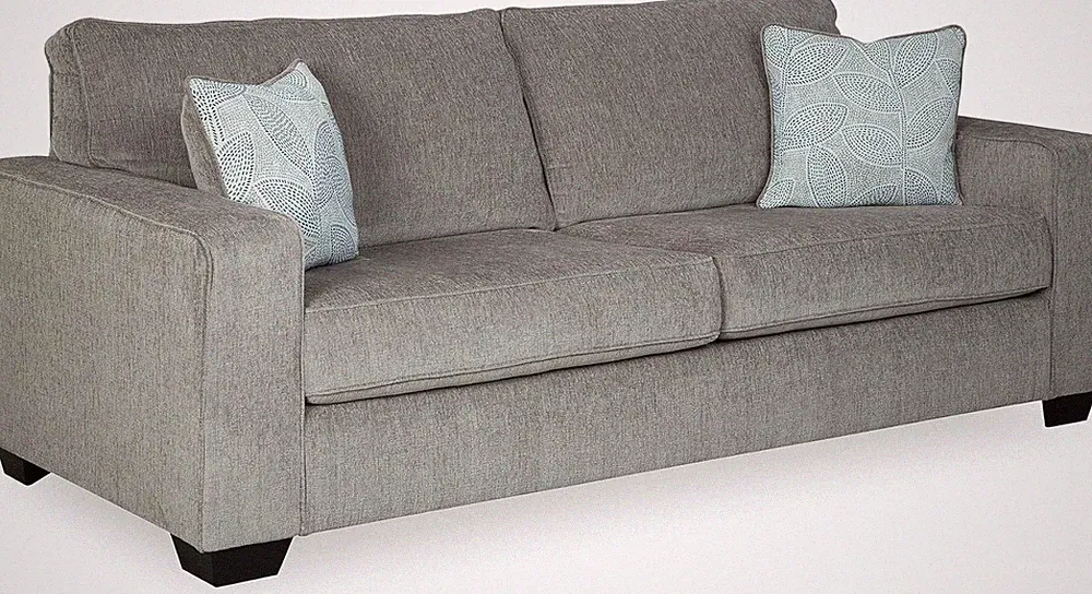 Signature Design by Ashley Altari Modern Queen Sofa Sleeper with 2 Accent Pillow