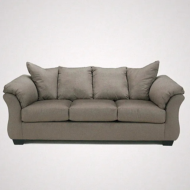 Signature Design by Ashley Darcy Fabric Sofa in Cobblestone