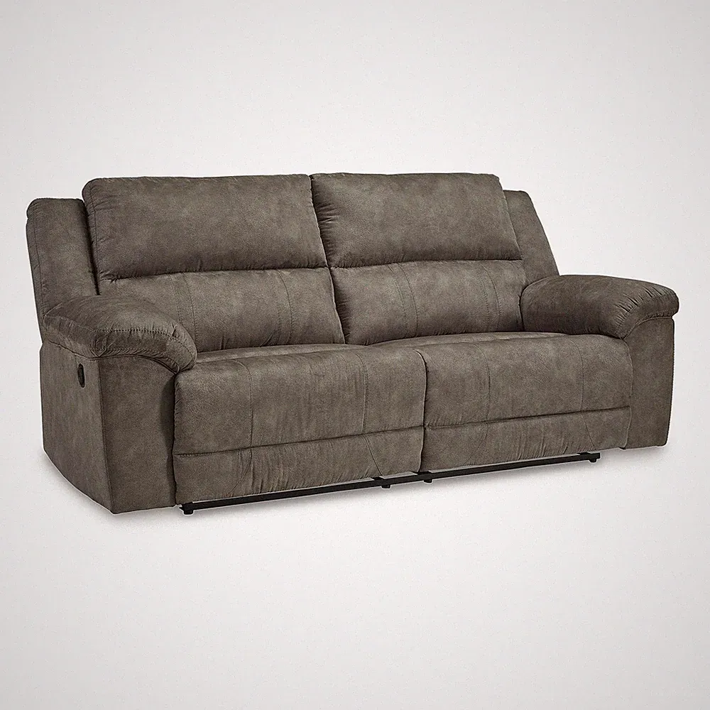 Signature Design by Ashley Furniture Laresview Gray Reclining Sofa