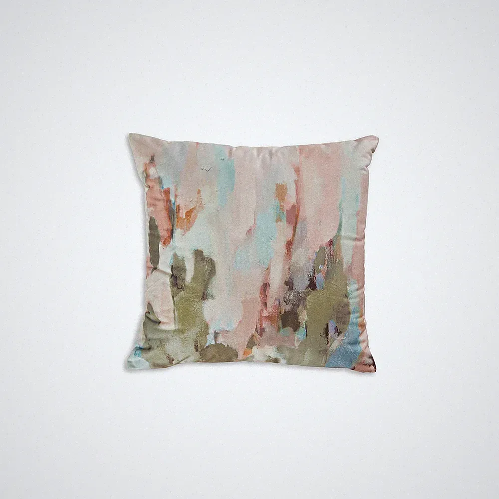 Signature Design by Ashley Lauretwood Abstract Watercolor Velvet Decorative