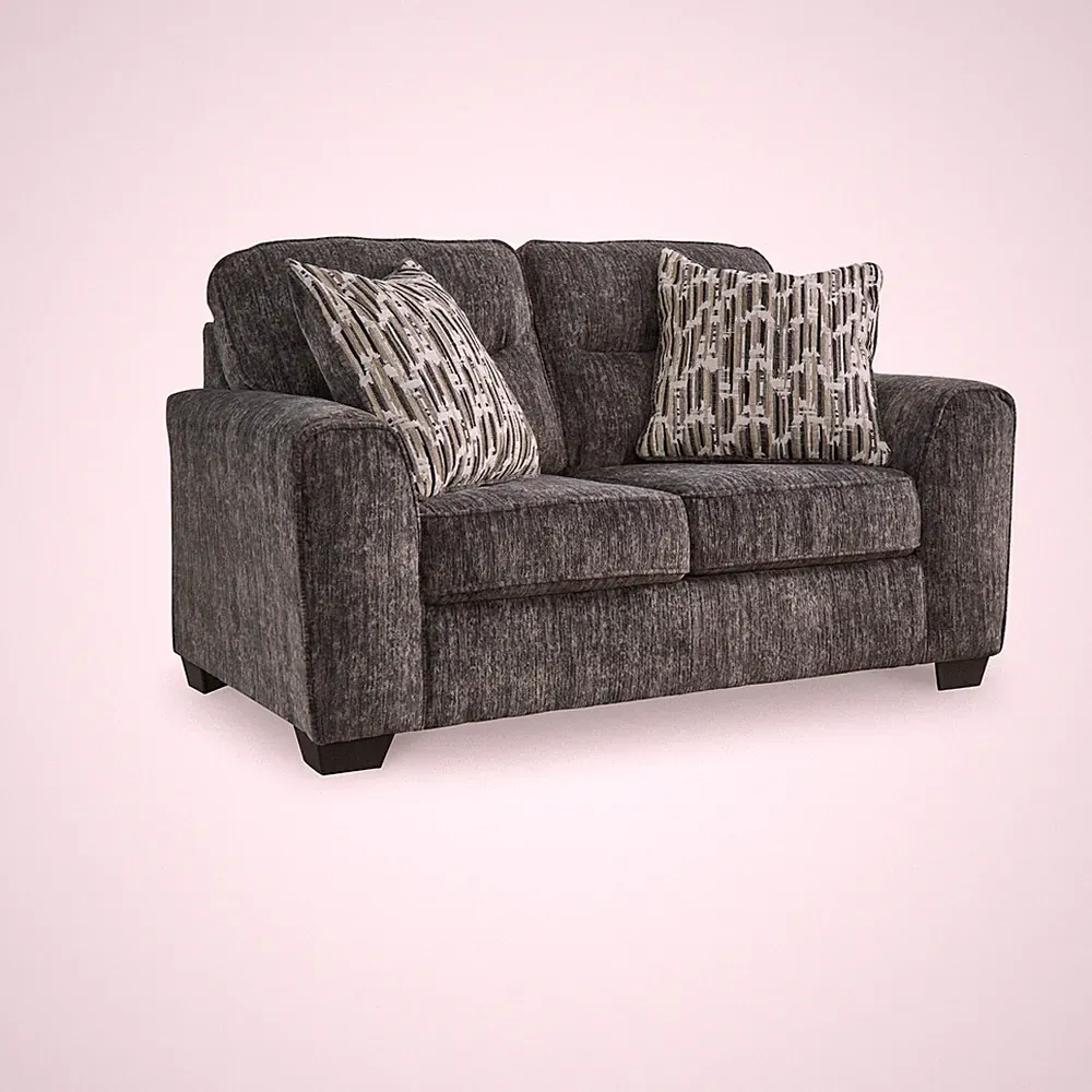 Signature Design by Ashley Lonoke Gunmetal Loveseat