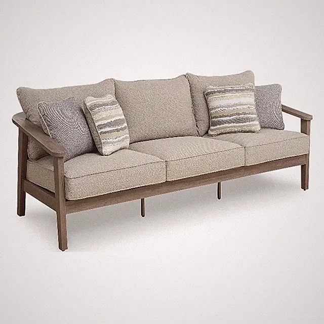 Signature Design by Ashley Magnetite Ripple Outdoor Sofa with Cushion