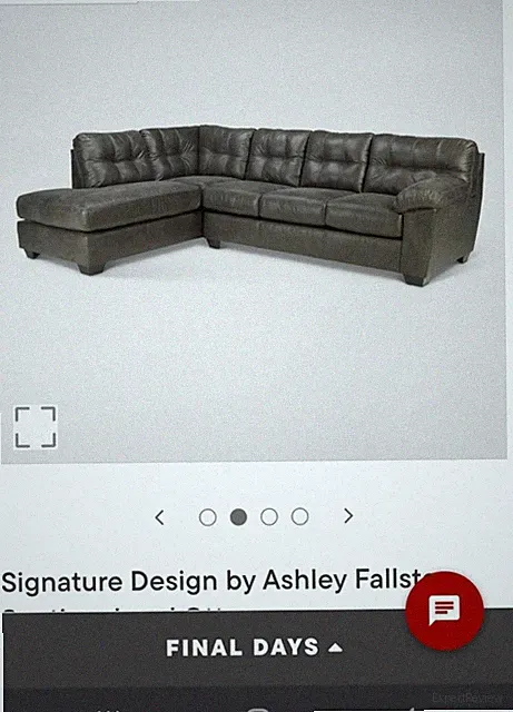 Signature Design By Ashley Sectional, Black, Seat 6 Persons