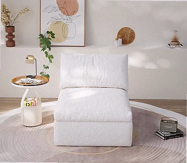 Single Cloud Sofa Chairs, Boneless Cloud Chair, Foam Couch Comfy Accent Bean...