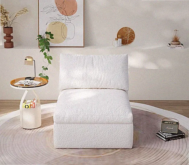 Single Cloud Sofa Chairs, Boneless Cloud Chair, Foam Couch Comfy Accent Bean Bag