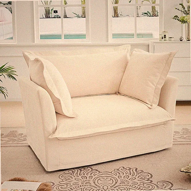 Single Sofa Chair,49"Slipcovered Armchair Oversized Upholstered Accent Chair,Che