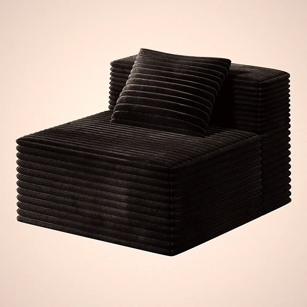 Single Sofa for Modular Sectional Sofa,High Density Memory Foam Couch Boneless C