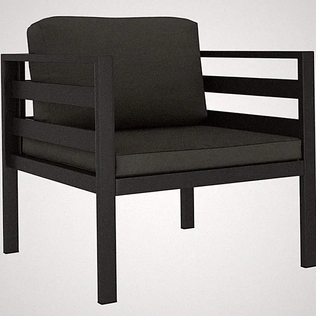 Single Sofa with Cushions Aluminum Anthracite