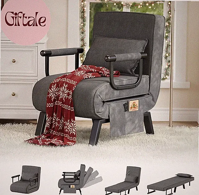 Sleep Chair Bed, Comfy Convertible Sleeper Chairs for Adults, 5 in 1 Folding Sof