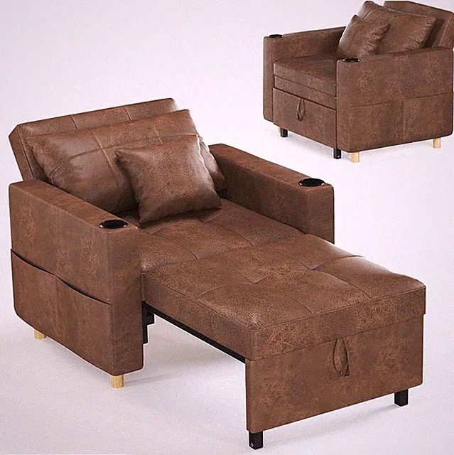 Sleeper Chair Bed, 38" Wide Convertible Pull Out Bed for Adults | Upgraded