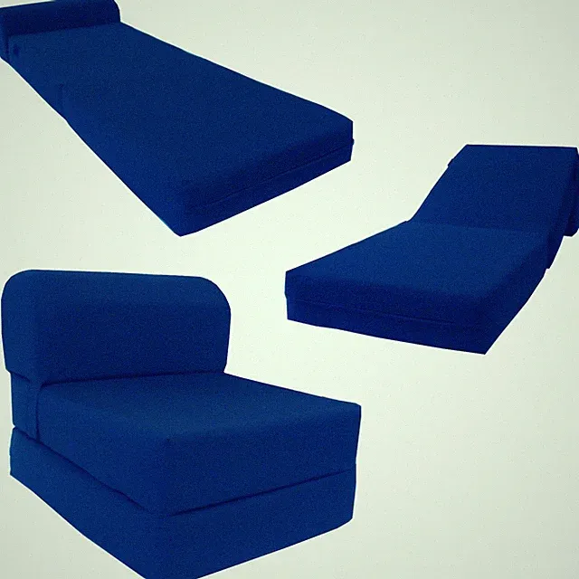 Sleeper Chair Folding Foam Beds, Flip Sofa, Couches, Mattress 6x24x70 Royal Blue