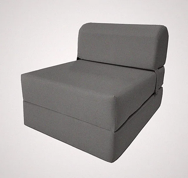 Sleeper Chair Folding Foam Beds, Floor Sofa Couches Mattresses 6x24x70 Gray