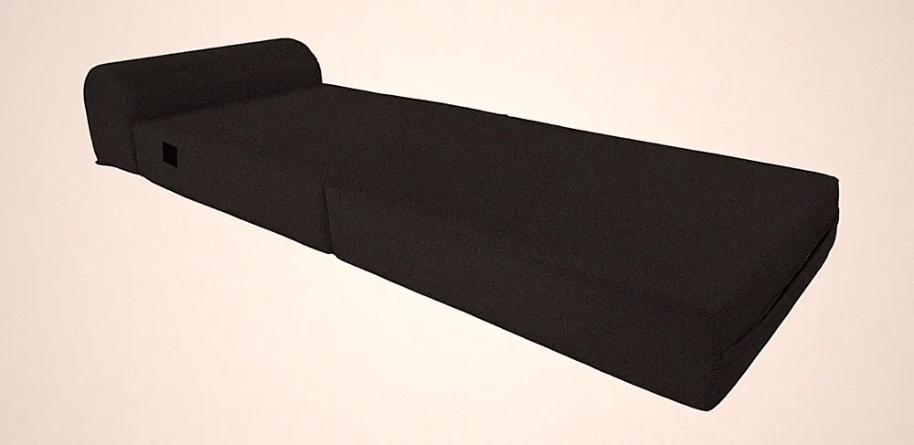 Sleeper Chair Folding Foam Beds, Portable Sofa Bed Sit Sleep 6 x 24 x 70 Black